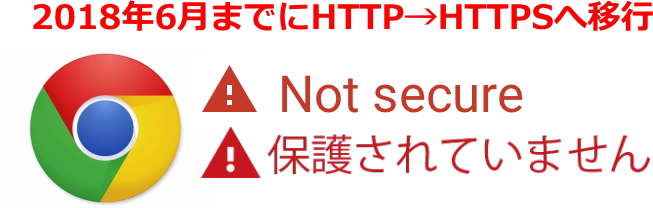 Chrome HTTP接続サイトを安全でないサイトに